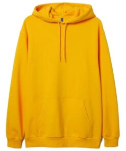 Simple Style Yellow Hoodie