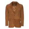 Tan Suede Leather Blazer