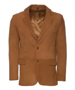 Tan Suede Leather Blazer