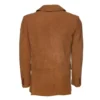 Tan Suede Leather Blazer back