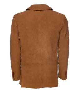 Tan Suede Leather Blazer back