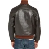 Vintage Brown A-1 Flight Leather Bomber Jacket back