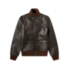 Vintage Brown A-1 Flight Leather Bomber Jacket front