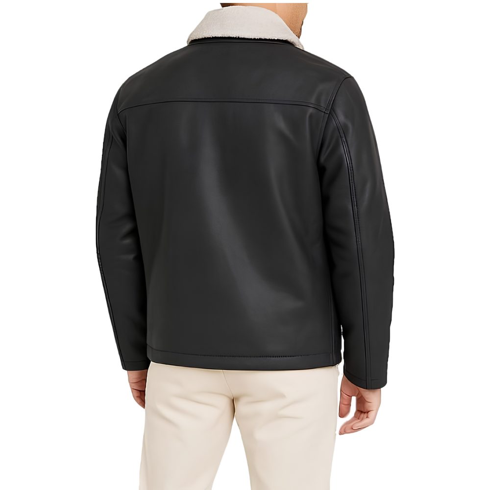 B3 Bomber Aviator Shearling Jacket back B3 Bomber Aviator Shearling Jacket back