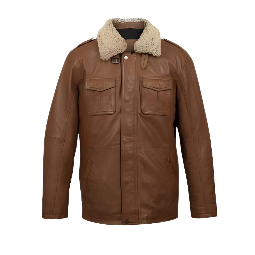 Natural Brown Leather Blazer Jacket Natural Brown Leather Blazer Jacket